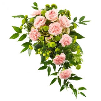 Sorgdekoration i rosa