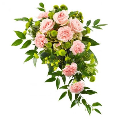 Sorgdekoration i rosa
